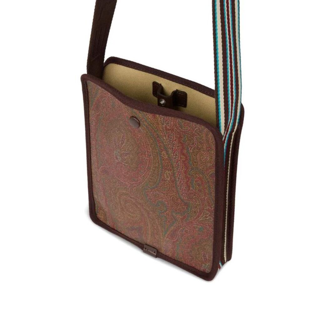 Etro Men Small Arnica Shoulder Bag With Paisley Print - Picture 3 of 5